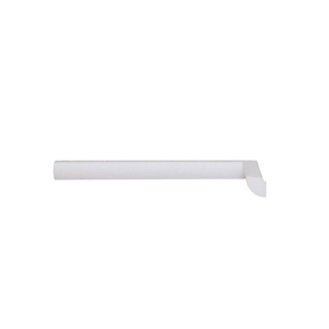 Kit com 5 Barras Rodateto de Poliestireno 2,0CMX20MM Liso 10m Branco Riplain