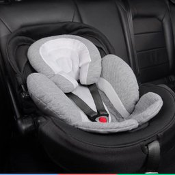 Ninho Redutor Almofada para Bebê +0m Universal para Carrinho e Bebê Conforto Branco e Cinza Buba - 7