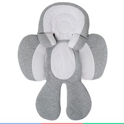Ninho Redutor Almofada para Bebê +0m Universal para Carrinho e Bebê Conforto Branco e Cinza Buba - 5