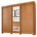 Ver imagem 6 de Guarda Roupa Casal Siena Flex 3 Portas Ripado com Espelho Benetil:cinamomo/off Flex