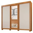 Ver imagem 5 de Guarda Roupa Casal Siena Flex 3 Portas Ripado com Espelho Benetil:cinamomo/off Flex