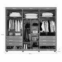 Ver imagem 4 de Guarda Roupa Casal Siena Flex 3 Portas Ripado com Espelho Benetil:cinamomo/off Flex