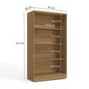 Ver imagem 3 de Armario Multiuso para Escritorio Multiuso Organizador 2 Portas com Chave 91cm Itapua - Kappesberg