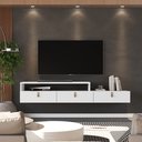 Ver imagem 1 de Rack Suspenso Lion 1.2m Home Decorativo Estante Tv Pequeno:branco