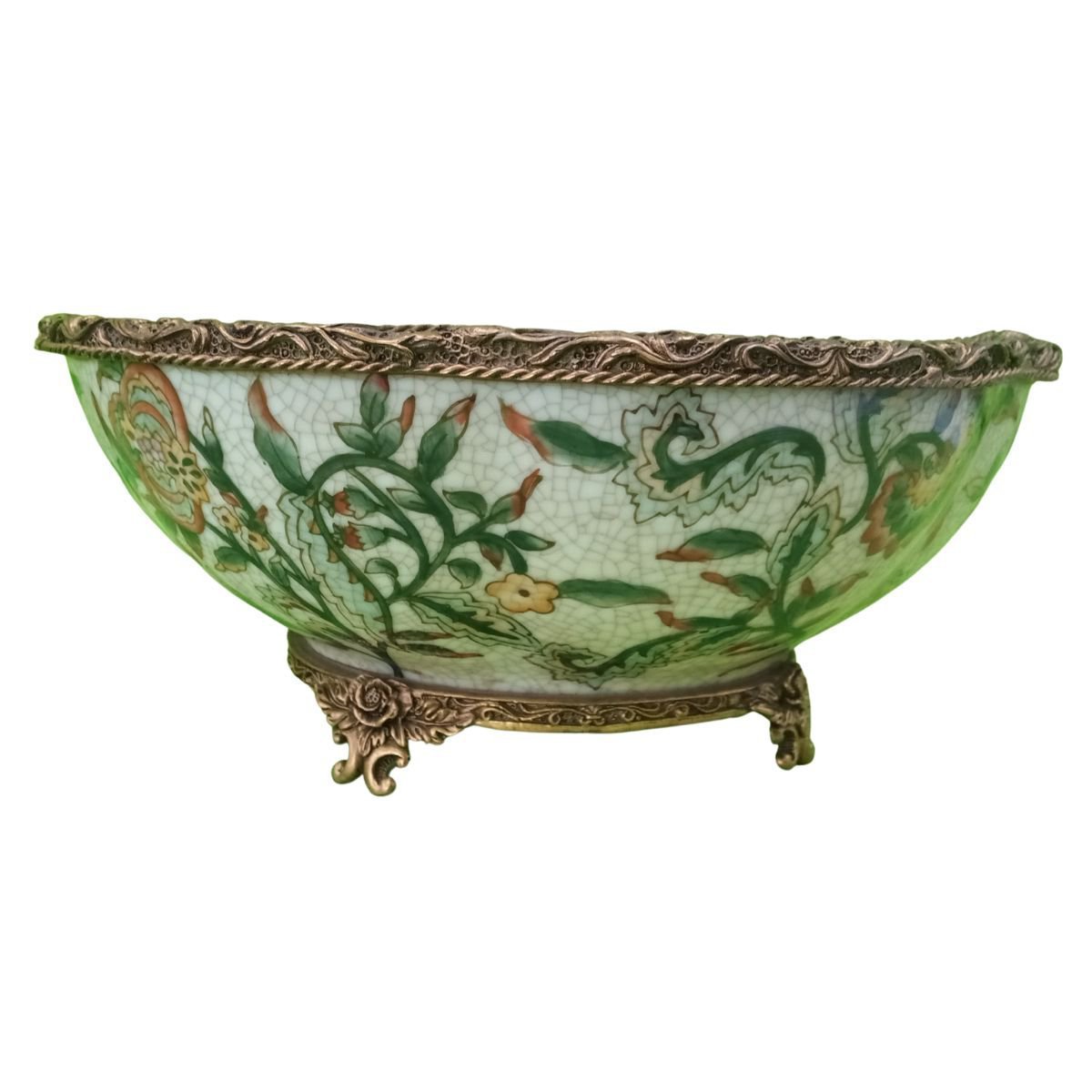 Bowl Exclusivo em Porcelana Craquelê, com Pintura Floral - 6