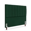 Ver imagem 1 de Cabeceira Carla Cama Box Casal 140 Cm Suede Verde