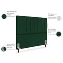 Ver imagem 3 de Cabeceira Carla Cama Box Casal 140 Cm Suede Verde