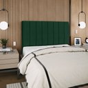 Ver imagem 4 de Cabeceira Carla Cama Box Casal 140 Cm Suede Verde