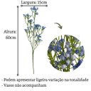Ver imagem 2 de Kit Flores Artificiais Azul com 18 Hastes para Arranjos Buquês e Festas