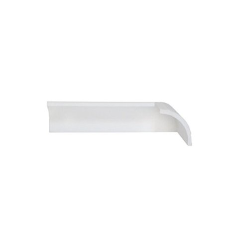 Kit com 20 Barras Rodateto de Poliestireno 6,5CMX80MM Liso 40m Branco Riplain