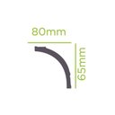 Ver imagem 3 de Kit com 30 Barras Rodateto de Poliestireno 6,5CMX80MM Liso 60m Branco Riplain