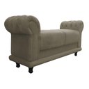 Ver imagem 2 de Kit 2 Recamier Barcelona Namoradeira Suede Marrom Rato