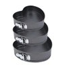 Kit Conjunto 3 Forma para Bolo Torta Coração Assadeira com Fundo Removível Antiaderente - 1