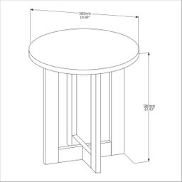Mesa Lateral Jb 8002 Mdf Perola Nature Jb Bechara - 7
