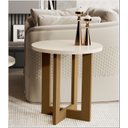 Ver imagem 2 de Mesa Lateral Jb 8002 Mdf Perola Nature Jb Bechara