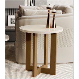 Mesa Lateral Jb 8002 Mdf Perola Nature Jb Bechara - 2