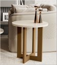 Ver imagem 2 de Mesa Lateral Jb 8002 Mdf Perola Nature Jb Bechara