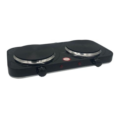 Fogão Fogareiro 2 Bocas Elétrico 2000w Fogão Cooktop Portáti Preto 110v