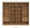 Ver imagem 2 de Guarda Roupa Casal 4 Portas de Correr com 4 Gavetas N565 Kappesberg