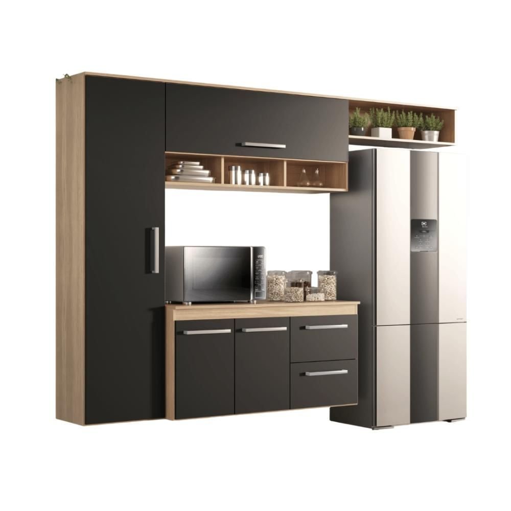 Armário de Cozinha Compacta Lua 4 Portas 2 Gavetas - Teka Onix