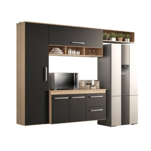 Armário de Cozinha Compacta Lua 4 Portas 2 Gavetas - Teka Onix