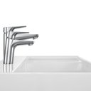 Ver imagem 1 de Kit com 2 Monocomando para Lavatório de Mesa de Bica Baixa Atlas Prata/Cromado Celite