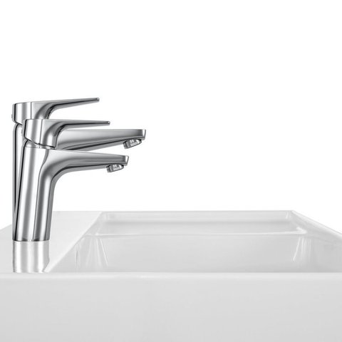 Kit com 2 Monocomando para Lavatório de Mesa de Bica Baixa Atlas Prata/Cromado Celite