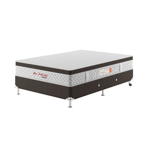 Cama Box Casal Bio Felicitá Spubio Incofal Marrom 138x188x52cm