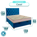 Ver imagem 3 de Cama Box Bau + Colchão Casal D33 Maxsono Paropas + Cabeceira Estofada