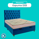 Ver imagem 4 de Cama Box Bau + Colchão Casal D33 Maxsono Paropas + Cabeceira Estofada