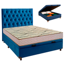 Ver imagem 1 de Cama Box Bau + Colchão Casal D33 Maxsono Paropas + Cabeceira Estofada