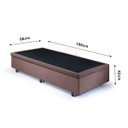 Ver imagem 2 de Cama Box Baú Solteiro 88x188x42cm Suede com Pistão a Gás