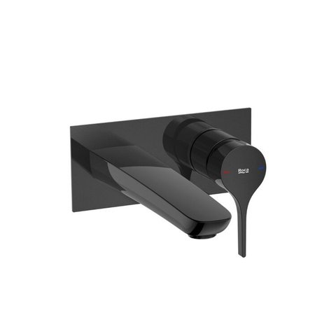 Kit com 2 Monocomando para Lavatório de Parede Insígnia Preto/Titanium Black Celite