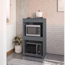 Ver imagem 1 de Balcão para Cooktop 75cm sem Tampo Adriana MDP Cinza Fosco Gabinete Cozinha