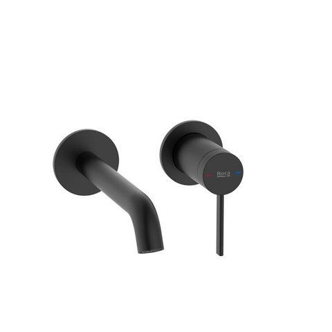 Kit com 2 Monocomando para Lavatorio de Parede Ona Preto Matte Black Celite