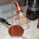 Ver imagem 3 de Abajur de Quarto Luminária Industrial Aramado Granada Cobre