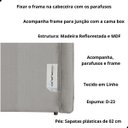 Ver imagem 3 de Cabeceira de Cama Box Estofada 90 Cm Solteiro Linho Stela
