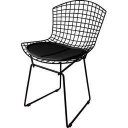 Cadeira Bertoia Tradicional com Assento - Linha Color - Preta - 1