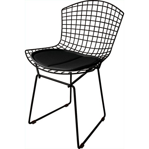 Cadeira Bertoia Tradicional com Assento - Linha Color - Preta