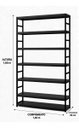 Ver imagem 4 de Estante Multiuso Organizador Livreiro Estilo Industrial 180x140 Preto Total