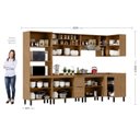 Ver imagem 3 de Cozinha Modulada Toscana 7 Peças Mdf com Aéreo 1200 Porta de Vidro Basculante e Armários Canto 