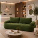 Ver imagem 1 de Sofá Yafa 210cm 3 Lugares Moderno Sala Consultório:Verde/ Memphis