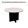 Mesa de Reunião Redonda 110x110cm Pé Painel Pe25 em MDP Cinza com Base Cinza - 3