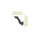 Ver imagem 3 de Kit com 5 Barras Rodateto de Poliestireno 4CMX50MM Liso 10m Branco Riplain