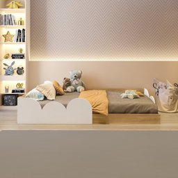 Cama Infantil Montessoriana Solteiro Cloud - 5