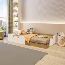 Cama Infantil Montessoriana Solteiro Cloud - 1