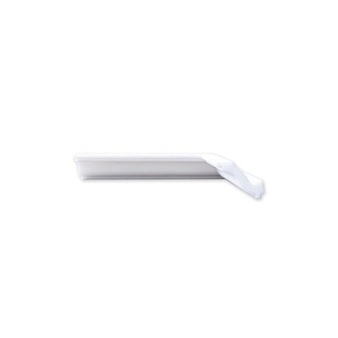 Kit com 15 Barras Rodateto de Poliestireno 4CMX50MM Liso 30m Branco Riplain