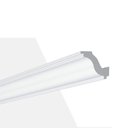Ver imagem 2 de Kit com 15 Barras Rodateto de Poliestireno 4CMX50MM Liso 30m Branco Riplain