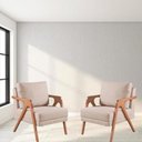 Ver imagem 2 de Kit 2 Poltronas Decorativa Mona Braço de Madeira:veludo Bege