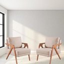 Ver imagem 2 de Kit 2 Poltronas Decorativa Mona Braço de Madeira:veludo Bege